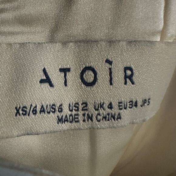 NWT Atoir REVOLVE Rosalie Gold Cream Mini Dress Size 2 Rosettes Floral Feminine - Picture 11 of 16